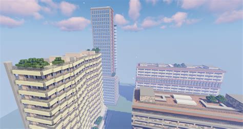 Realistic city building replicas Minecraft Map