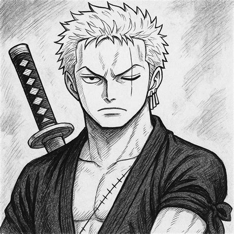 Roronoa Zoro | One Piece (Sketch) em 2025 | Desenho de anime, Desenho ...