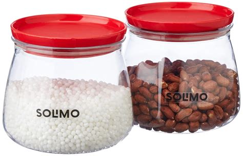 Buy Amazon Brand - Solimo Plastic Storage Jar and Container Set I Air ...