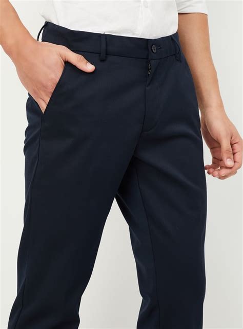 Buy Men Solid Slim Fit Formal Trousers Online at just Rs. 999.0 ...