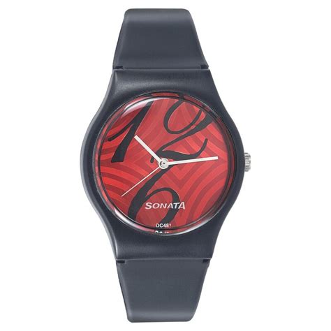 Buy Online SF Quartz Analog Red Dial Plastic Strap Watch for Women ...