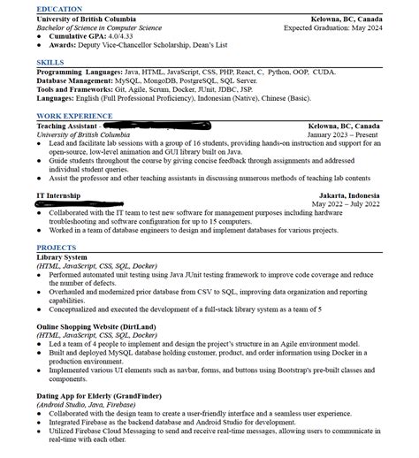 Computer Science Resume rejected by 150+ companies (Co-op position) : r/resumes