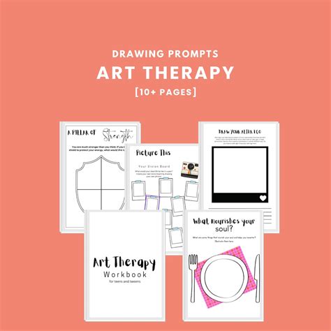 Art Therapy Worksheets Drawing Prompts Art Journal Therapy - Etsy