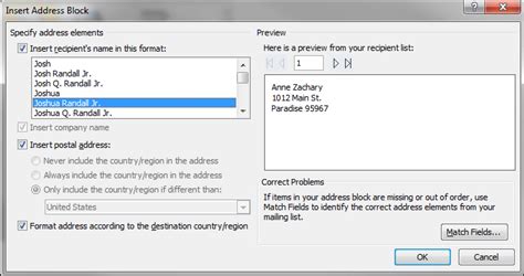 Image result for Word Mail Merge Labels with Address Block