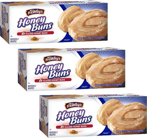 Amazon.com: Mrs. Freshley's Iced Honey Buns | 4 Ounce | Case of 9 ...
