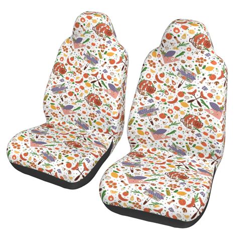 Xecao BBQ Party1 Print Car Seat Cover in That Fits Most Cars, Vans ...