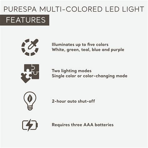 Intex PureSpa Battery Powered Multi-Colored LED Light for Spas and Hot ...