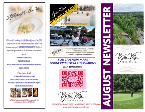 Monthly Newsletter - Bella Vista Country Club