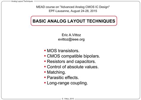 Image result for Analog Layout Tutorial