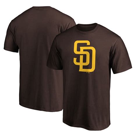 Men's San Diego Padres Fanatics Brown Official Logo T-Shirt