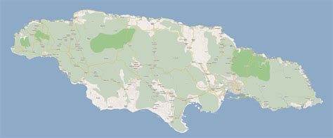 Large road map of Jamaica with cities and villages | Jamaica | North America | Mapsland | Maps ...