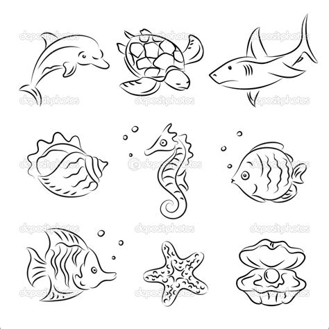 Sea Animals Drawing at GetDrawings | Free download