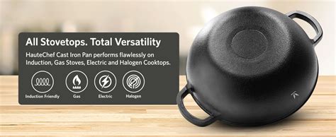 Buy VAYA HauteChef Cast Iron Kadai, 24 cm, Pre-Seasoned & Naturally Non ...