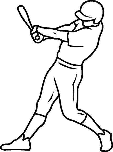 Baseball Player Coloring Pages Printable 的图像结果