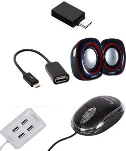 QHMPL USB MINI SPEAKER Laptop/Desktop Speaker (Black 2.0 Button 400 ...