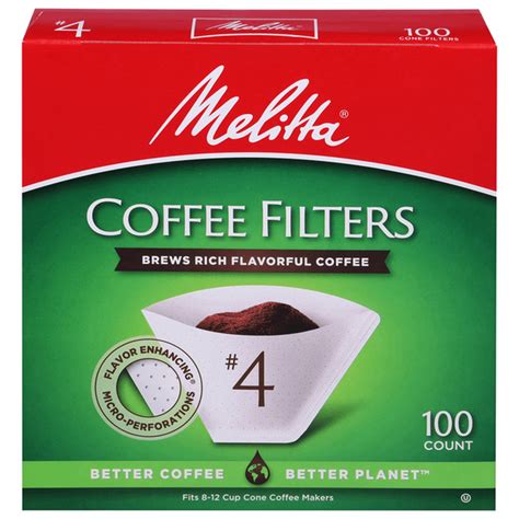 Melitta Coffee Filter, No. 4 (100 each) Delivery or Pickup Near Me ...