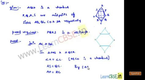 ABCD is a rhombus AC=12cm BD=16 cm area of quadrilateral by joining the ...