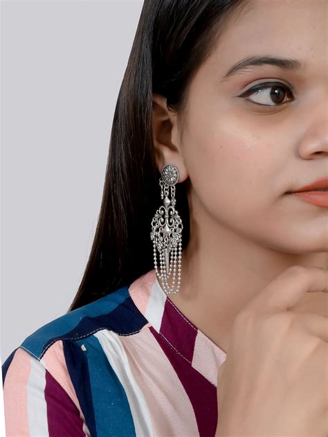 Statement Jewellery Oxidised Chandellier Earrings for Women Online at ...
