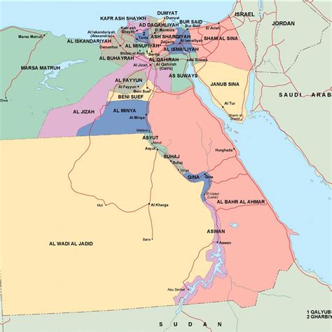 egypt geography map 2023