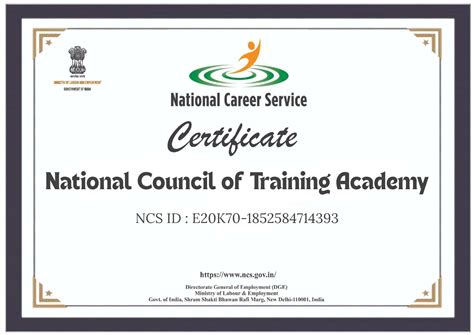 Our Certifications | National Council of Training Academy
