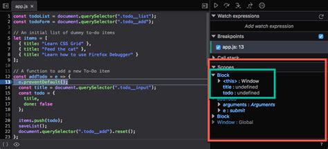 Firefox JavaScript Debugger 的图像结果