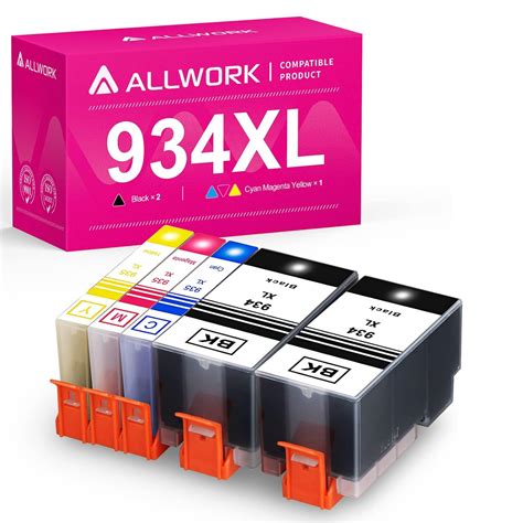 Allwork Remanufactured Ink Cartridge Replacement for HP 934xl 935xl 934 ...