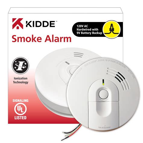 Kidde Hardwire Smoke Alarm I4618 with Ionization Technology, 120V AC ...