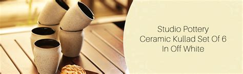 ExclusiveLane Studio Pottery Chai Kulhads Ceramic Kullad Tea Cups Set ...