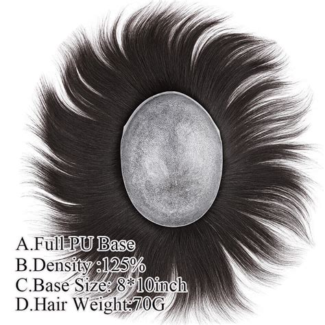 Buy Men's Hairpiece Toupee Hair Replacement System Wig Fine Mono with ...
