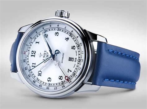 Detroit Watch Company 1701 Pontchartrain Blue GMT Dual Timezone Watch ...