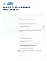 Class C Driving Test 的图像结果