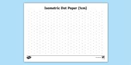Isometric Shapes Grid Template - CfE (Second) - Twinkl