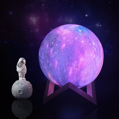 Moon Galaxy Projectors Atmosphere 3d Crystal Ball Led Night Light Home ...