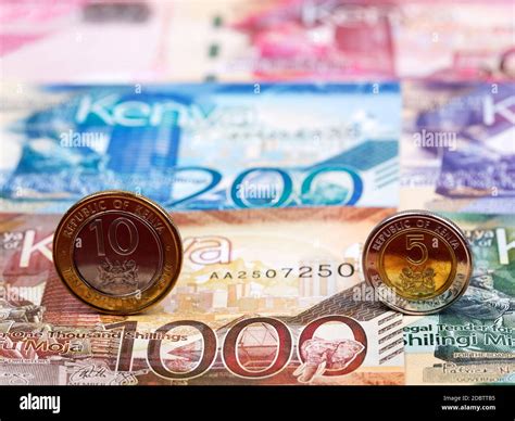 Kenyan coins on the background of money Stock Photo - Alamy