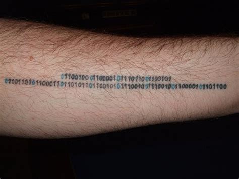 Binary code arm tattoo - Tattooimages.biz