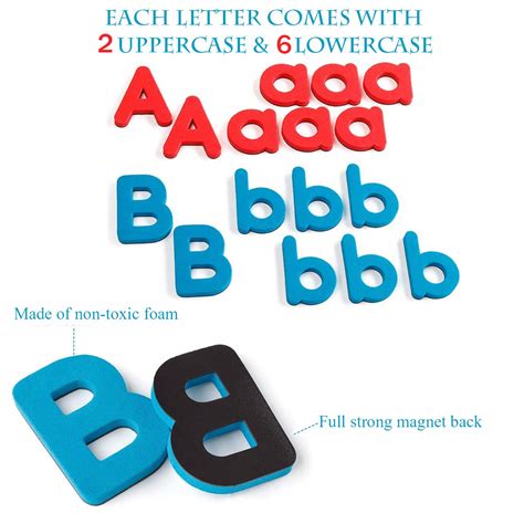 FUQUN Magnetic Letters for Children 212 Pcs-Uppercase Lowercase kit ...