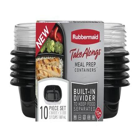 Rubbermaid Rubbermaid Take Alongs 3.7 cups Black Food Container and Lid ...
