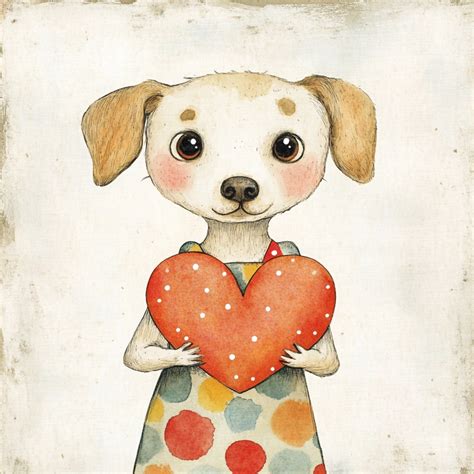 Valentine Female Dog Art Sketch Free Stock Photo - Public Domain Pictures