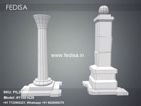 Round Pillar Decoration Square Pillar Design With Tiles Round Pillar ...
