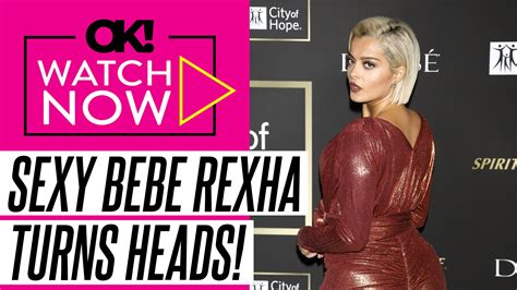 Bebe Rexha Flaunts Cleavage in Low-Cut Black Dress While on Vacation ...