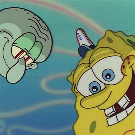 Spongebob and Squidward looking down Blank Template - Imgflip