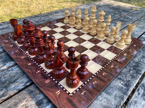 Luxury Wooden Chess Set Wooden Chess Pieces with Chess Board | Etsy