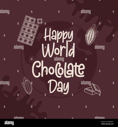 Happy world chocolate day poster Vector Stock Vector Image & Art - Alamy