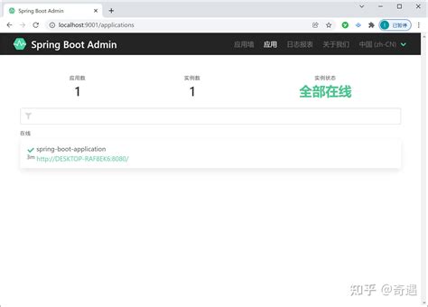 Spring Boot Admin 的图像结果