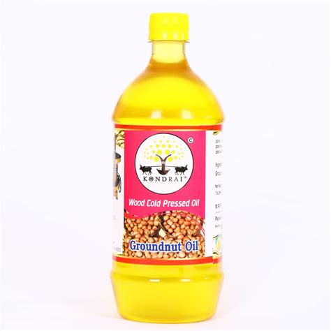 KONDRAI Cold Pressed Groundnut Oil - 100% Pure Wood Pressed Groundnut ...