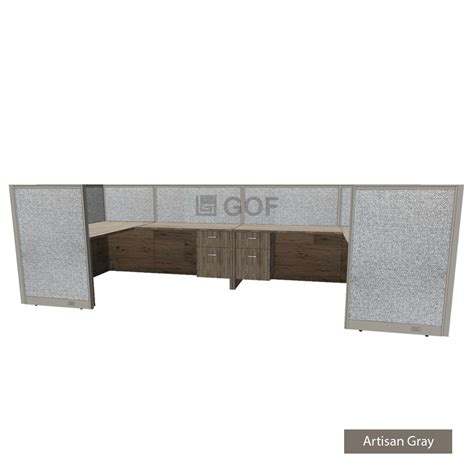 Buy GOF 2 Person Workstation Cubicle (5’D x 12’W x 4’H) / Office ...