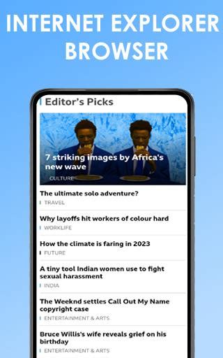 Image result for Internet Explorer Browser Android