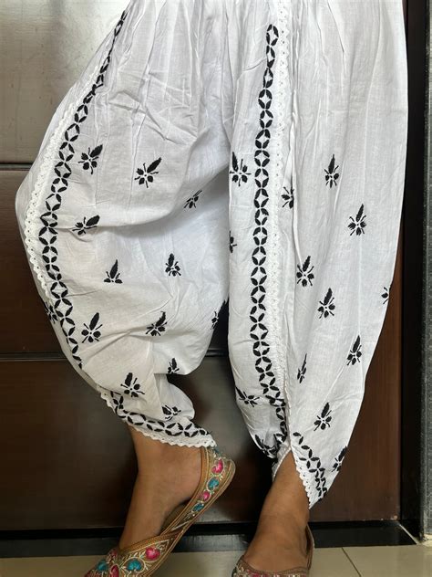 Chikankari Afghani White Salwar | Shop Afgani Salwar.