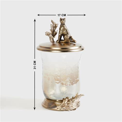 Buy Eternity Glass Leopard Decorative Jar from Home Centre at just INR ...