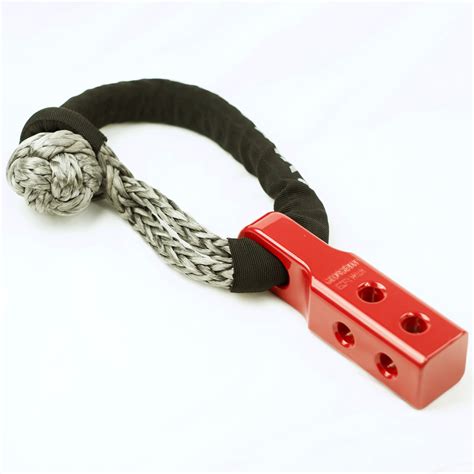 Hitch & Soft Shackle Combo: EZFit Recovery Hitch RED Long NECK+Soft Sh ...